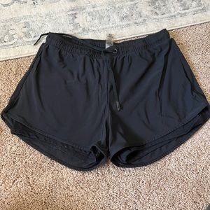 Black athletic shorts